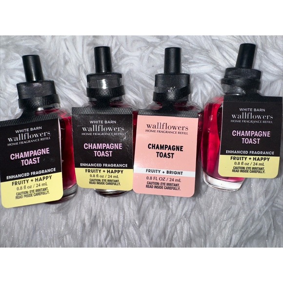 4 Bath Body Works CHAMPAGNE TOAST Wallflower Home Scent Oil Refill Bulb NEW B8 - Picture 2 of 10